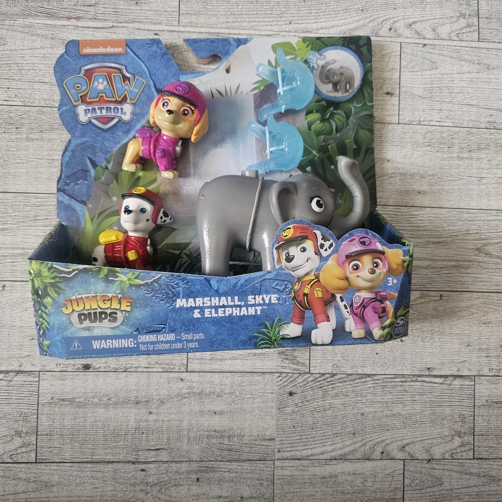 Nickelodeon Paw Patrol Jungle Pups with Marshall, Skye, And Elephant
